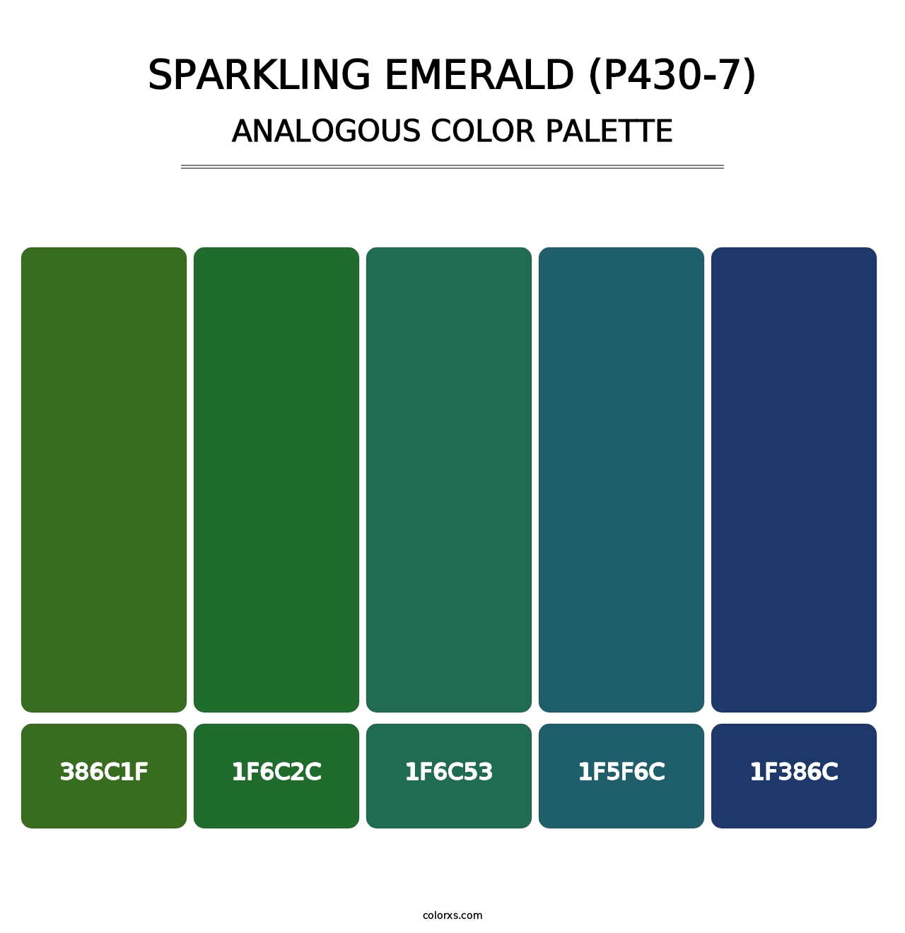 Sparkling Emerald (P430-7) - Analogous Color Palette