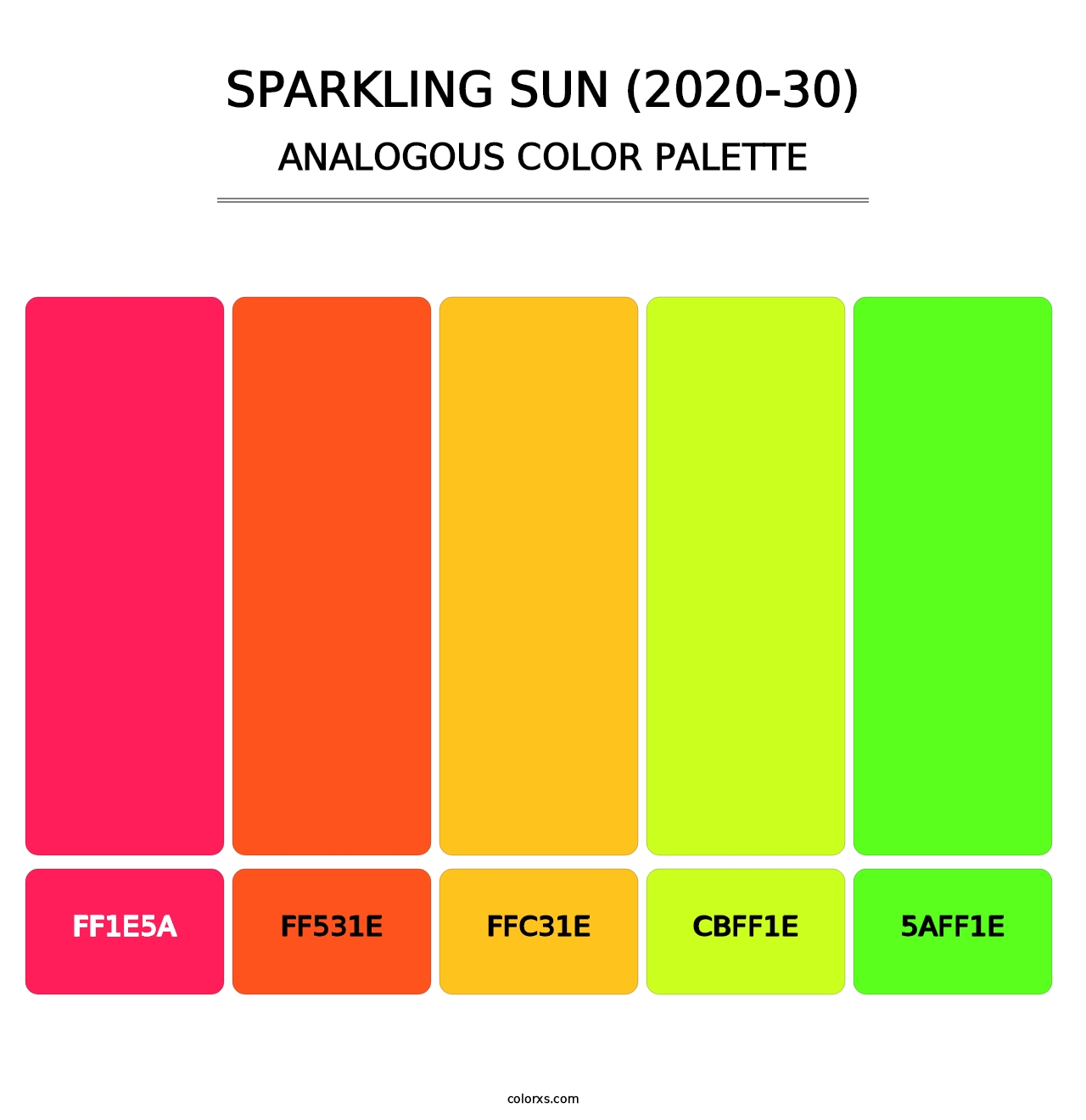 Sparkling Sun (2020-30) - Analogous Color Palette