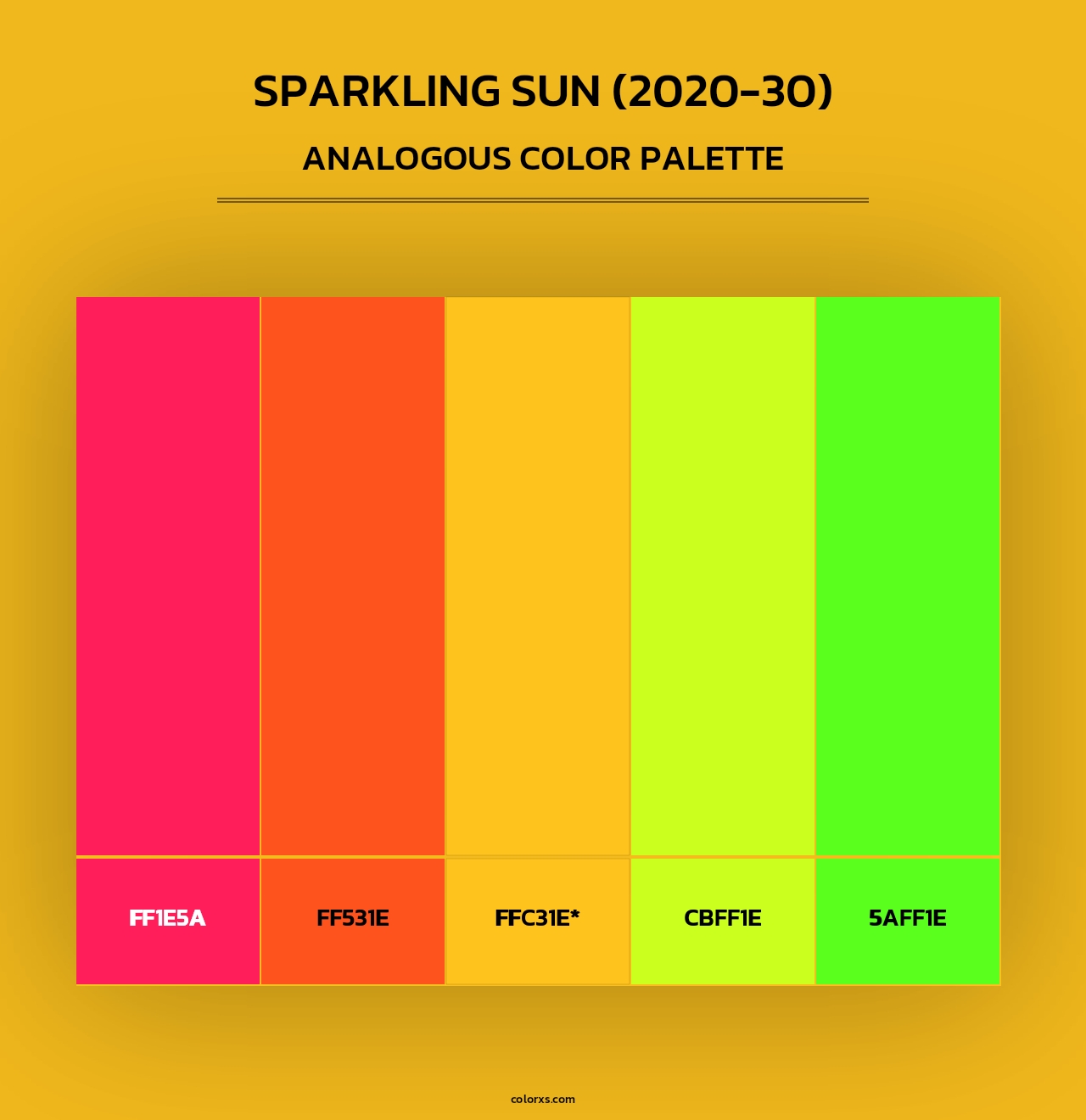 Sparkling Sun (2020-30) - Analogous Color Palette