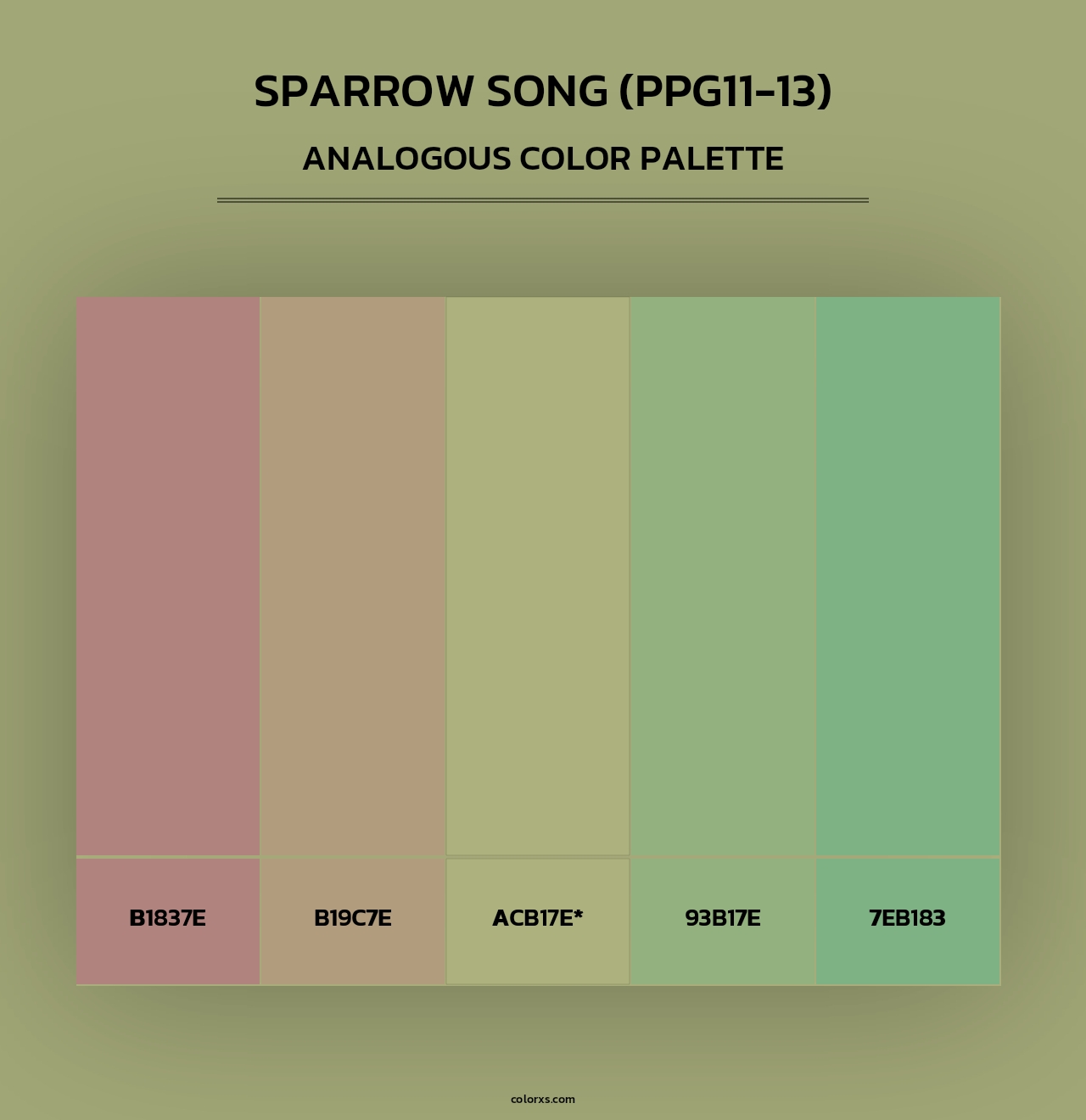 Sparrow Song (PPG11-13) - Analogous Color Palette