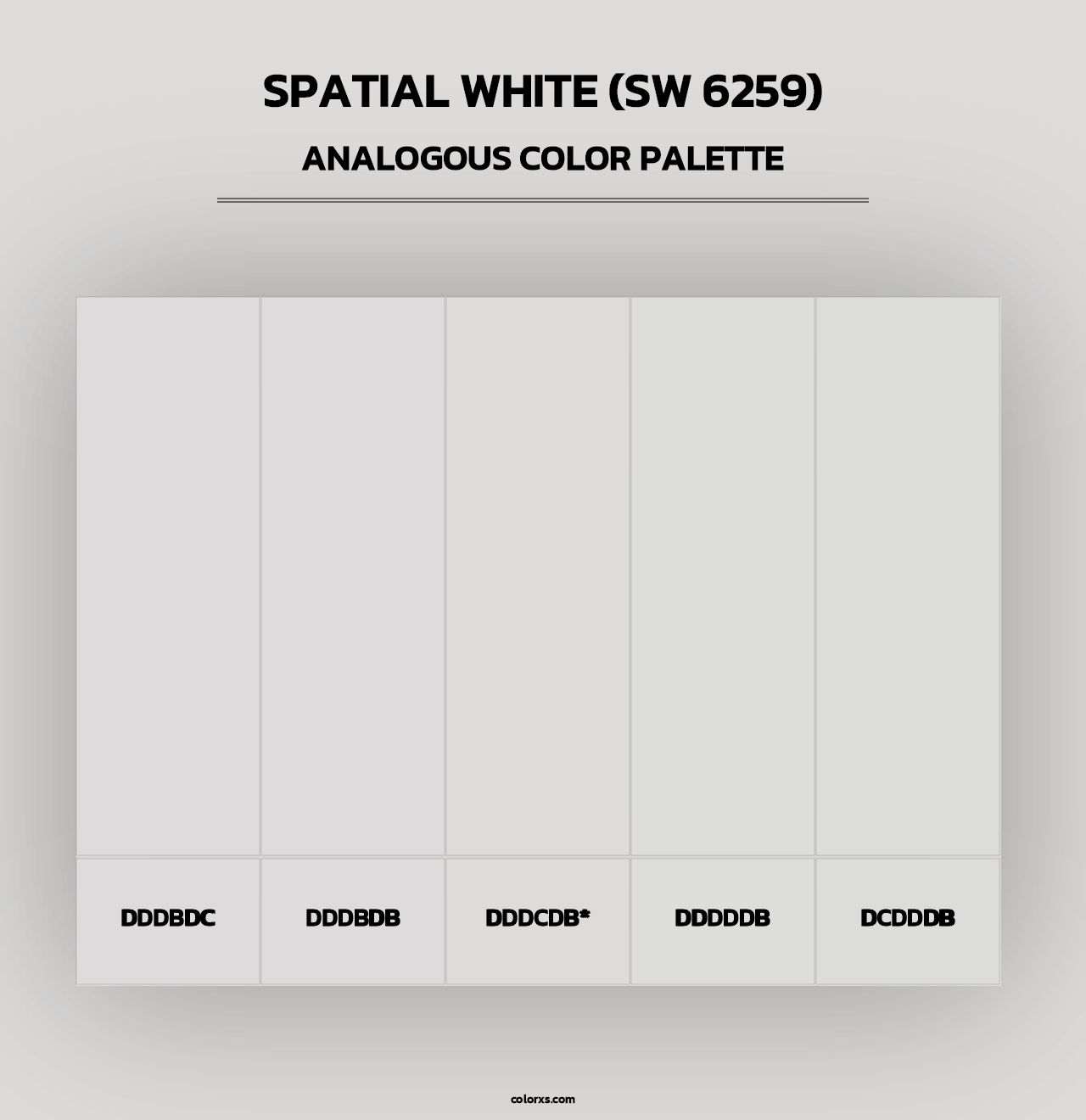 Spatial White (SW 6259) - Analogous Color Palette