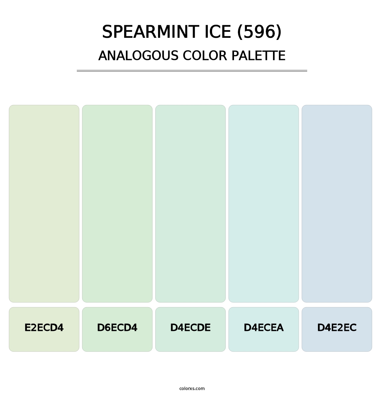 Spearmint Ice (596) - Analogous Color Palette