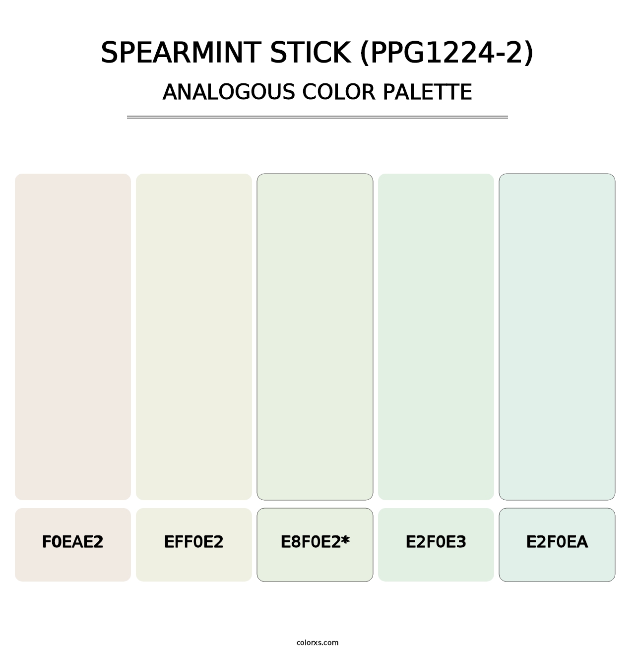 Spearmint Stick (PPG1224-2) - Analogous Color Palette
