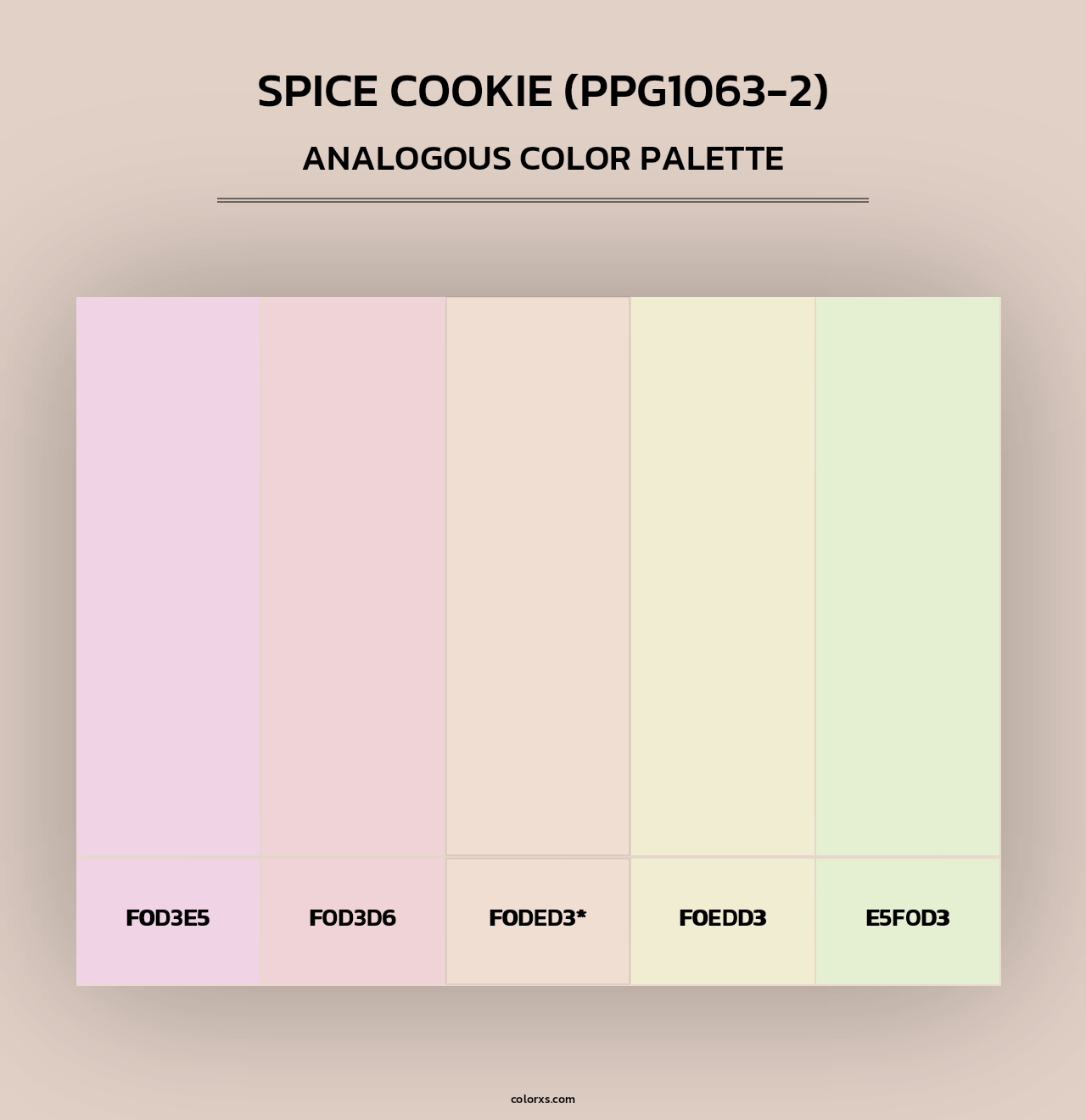 Spice Cookie (PPG1063-2) - Analogous Color Palette
