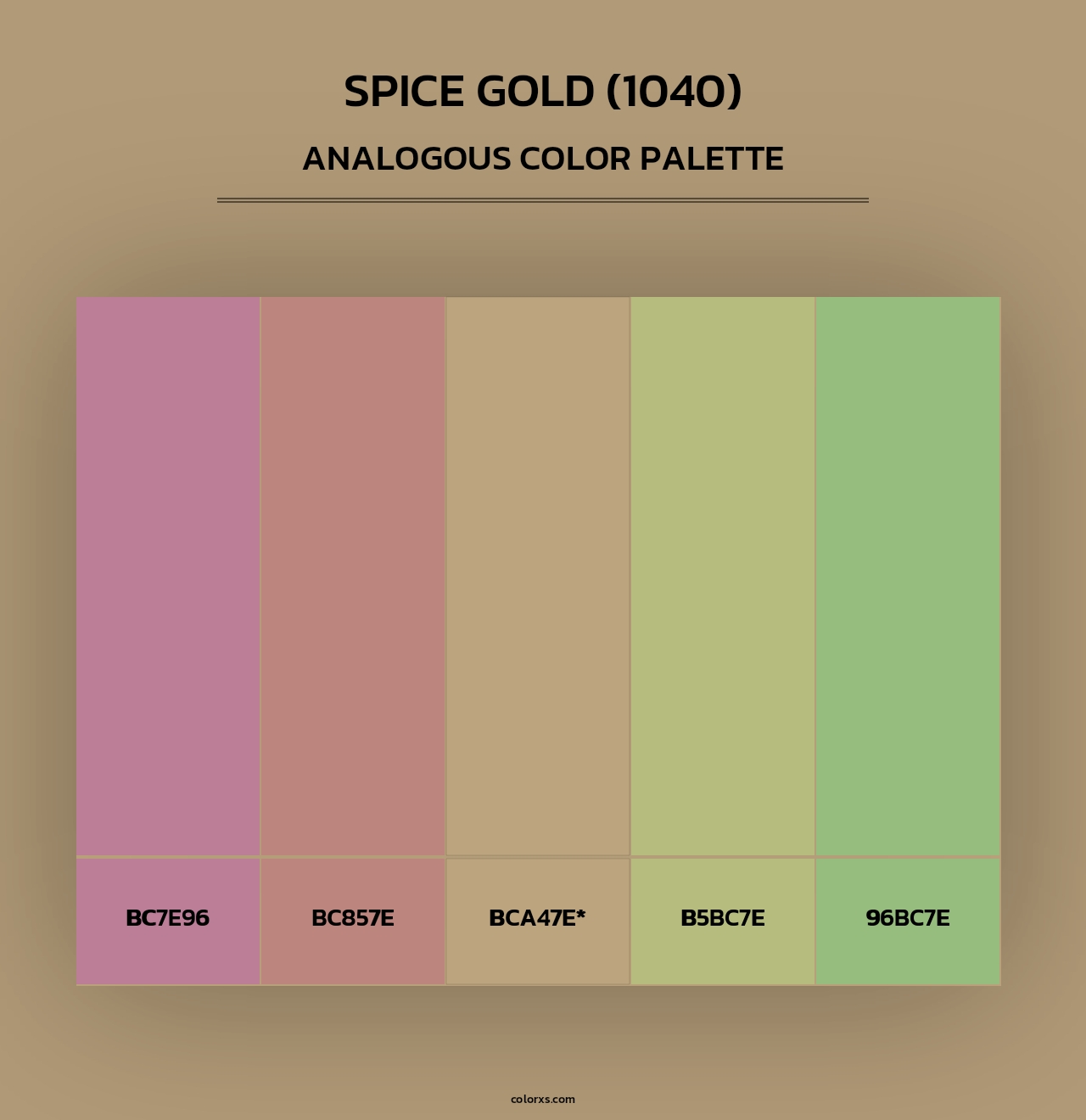 Spice Gold (1040) - Analogous Color Palette