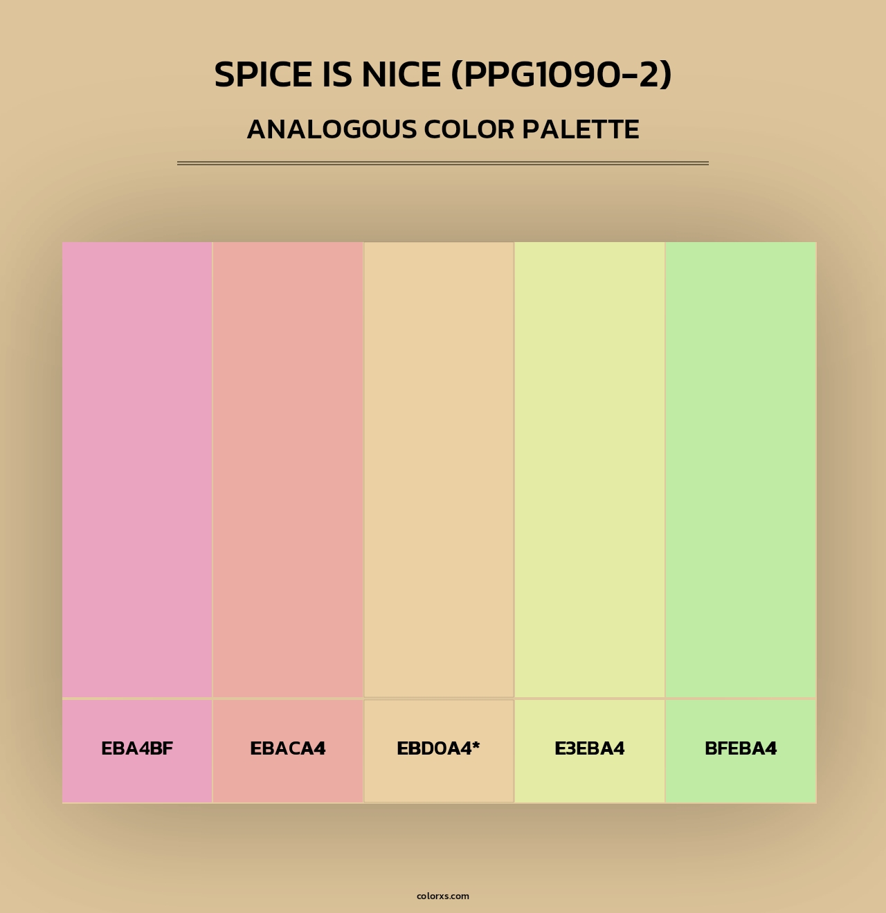 Spice Is Nice (PPG1090-2) - Analogous Color Palette