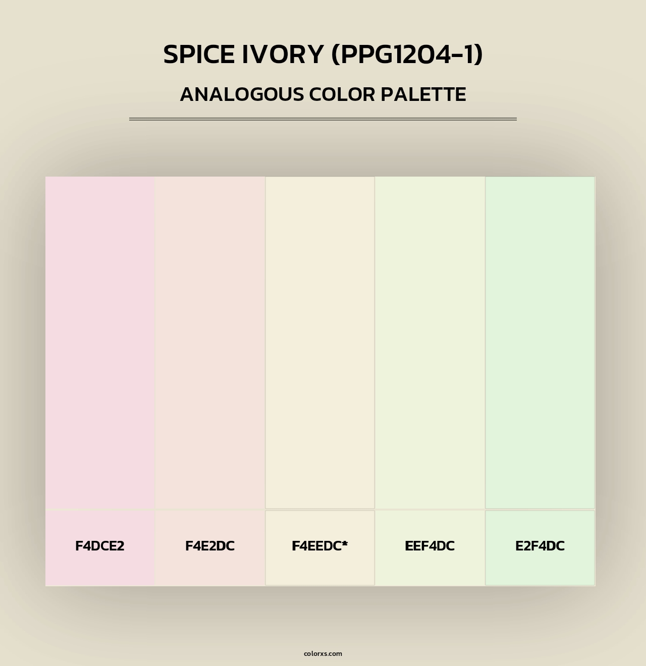 Spice Ivory (PPG1204-1) - Analogous Color Palette