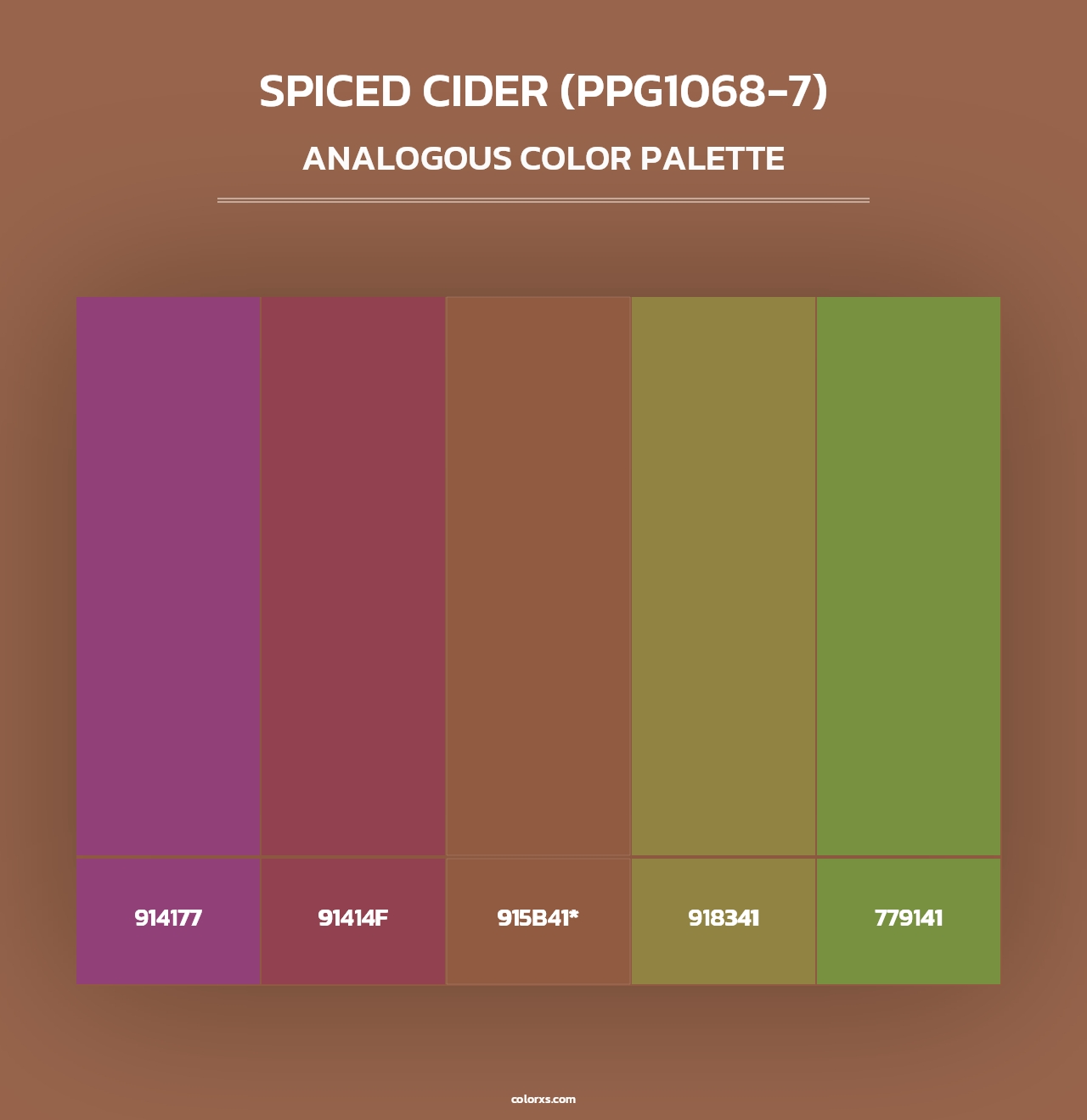Spiced Cider (PPG1068-7) - Analogous Color Palette