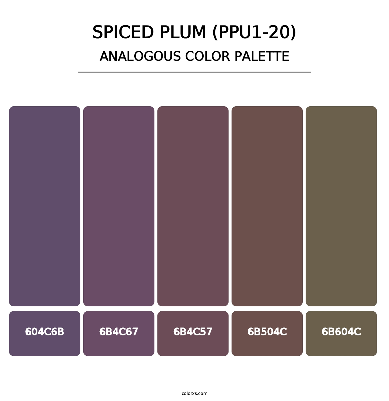 Spiced Plum (PPU1-20) - Analogous Color Palette