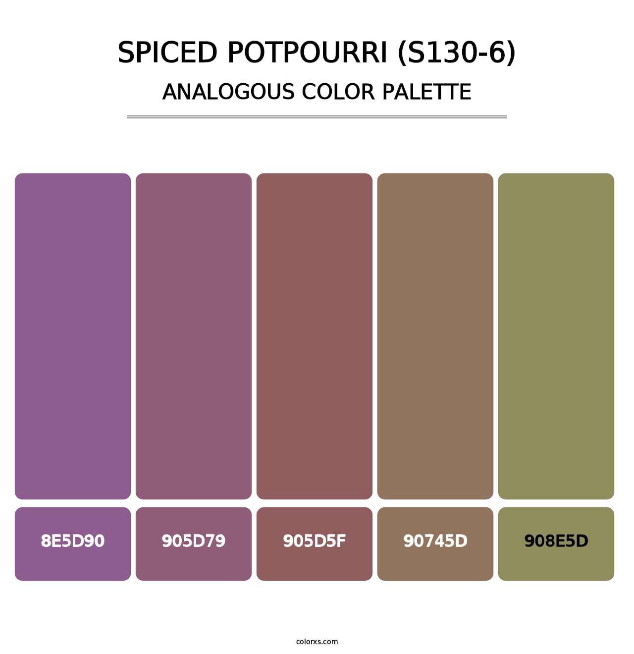 Spiced Potpourri (S130-6) - Analogous Color Palette