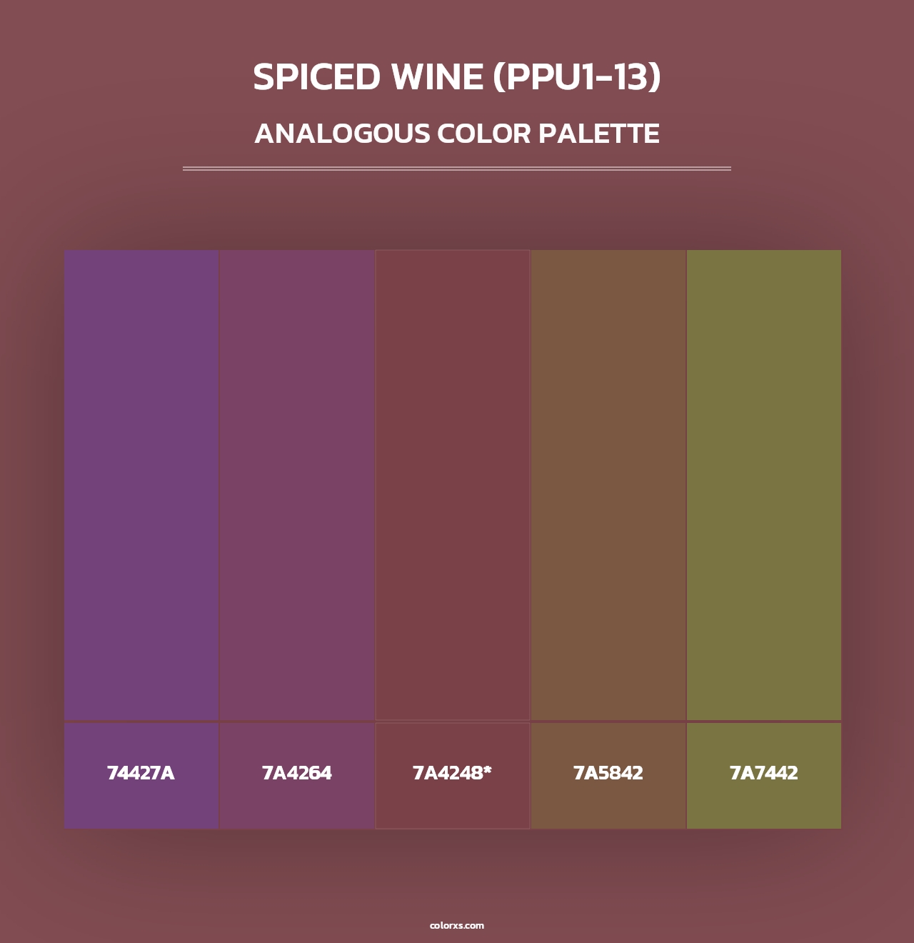 Spiced Wine (PPU1-13) - Analogous Color Palette