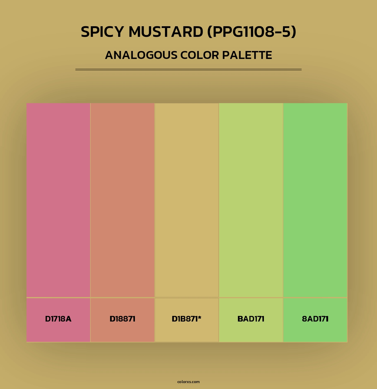 Spicy Mustard (PPG1108-5) - Analogous Color Palette