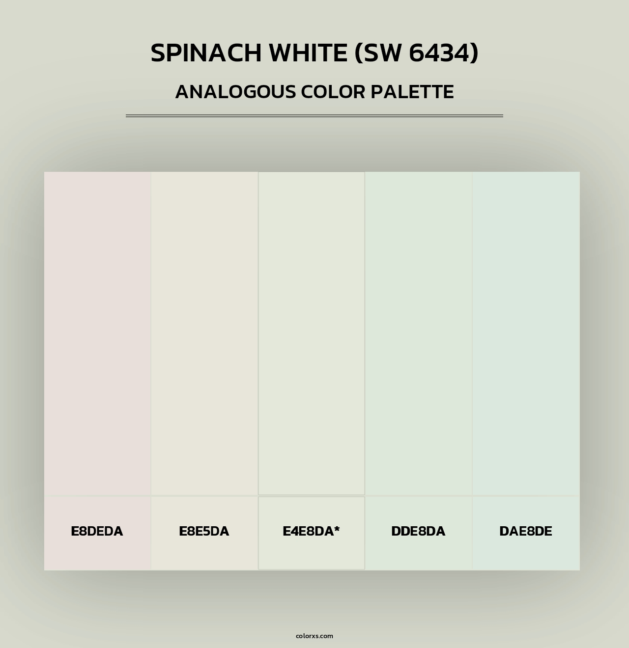 Spinach White (SW 6434) - Analogous Color Palette