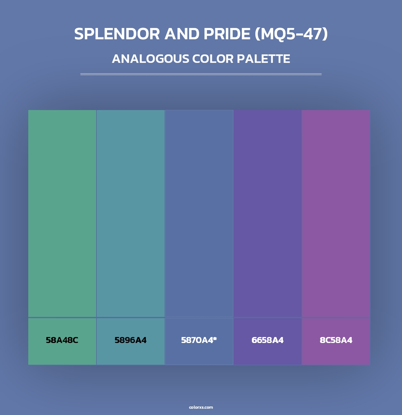 Splendor And Pride (MQ5-47) - Analogous Color Palette