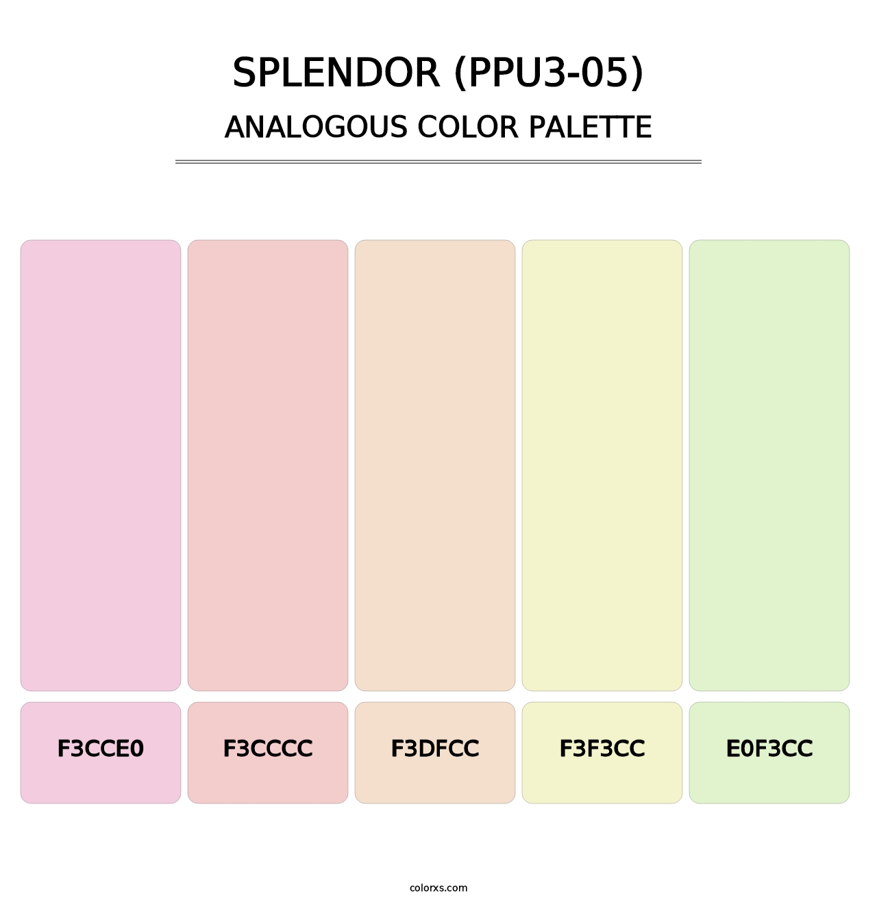 Splendor (PPU3-05) - Analogous Color Palette
