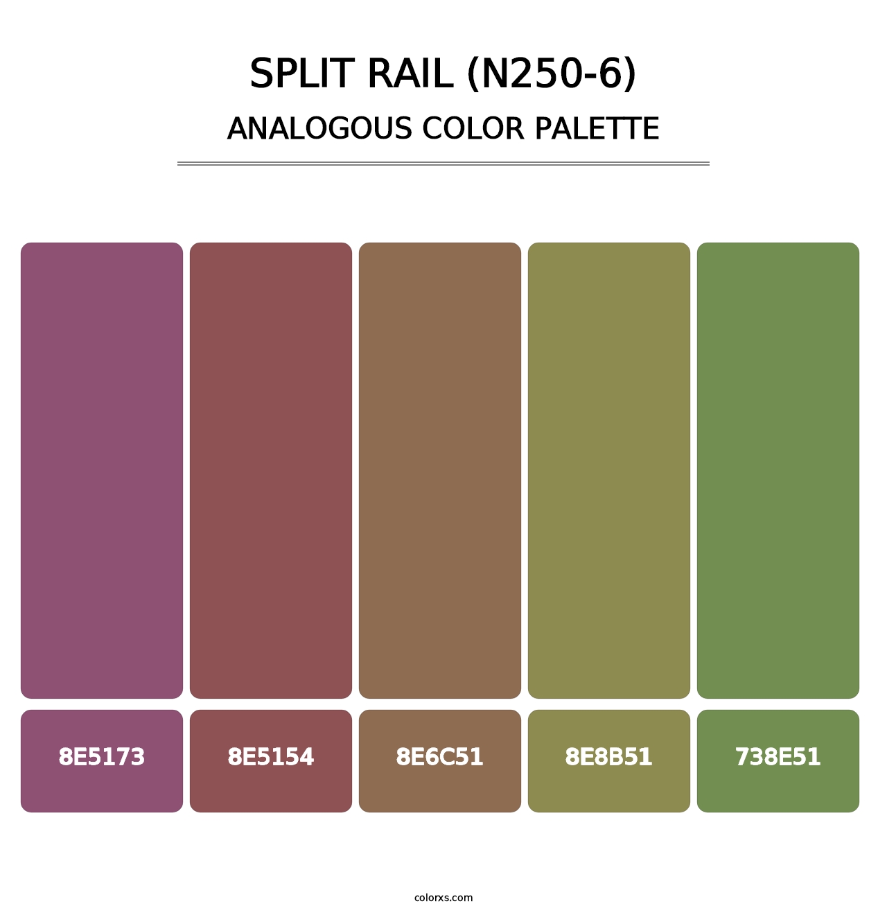 Split Rail (N250-6) - Analogous Color Palette