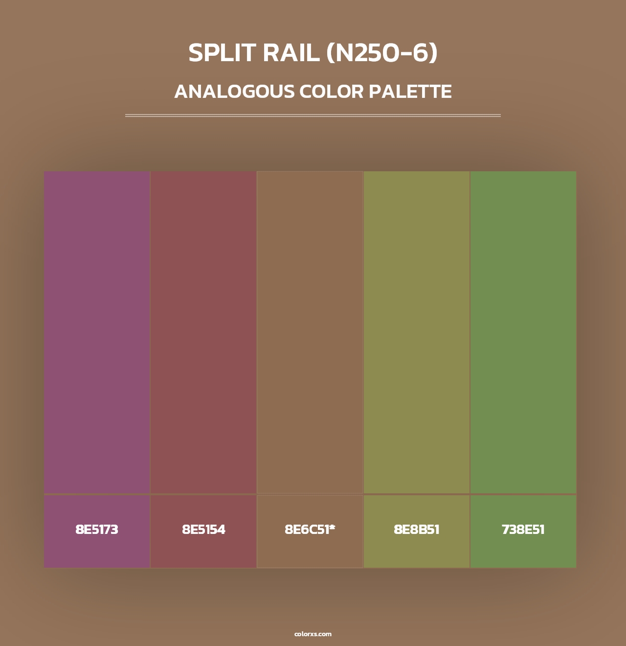 Split Rail (N250-6) - Analogous Color Palette