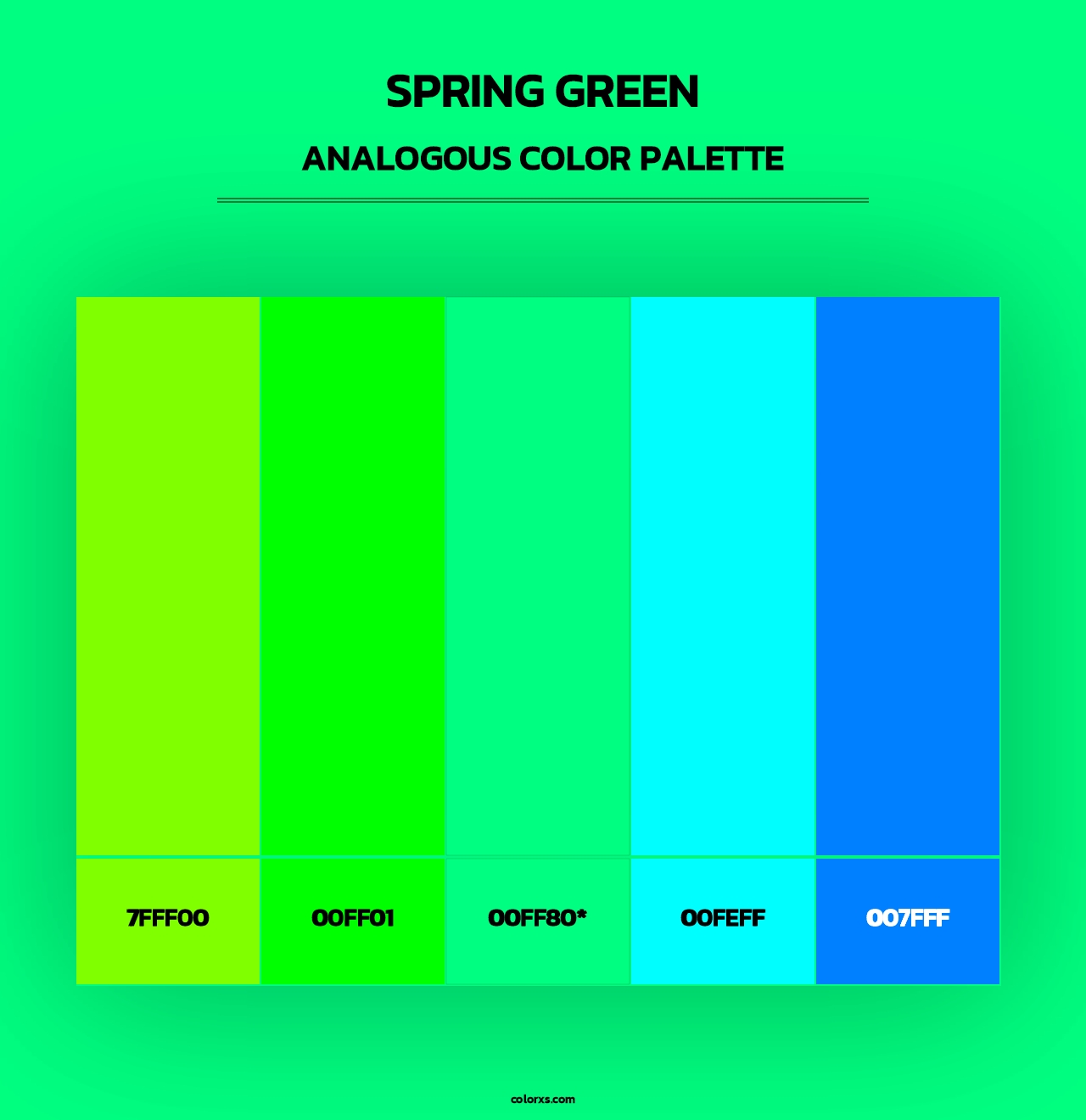 Spring Green - Analogous Color Palette