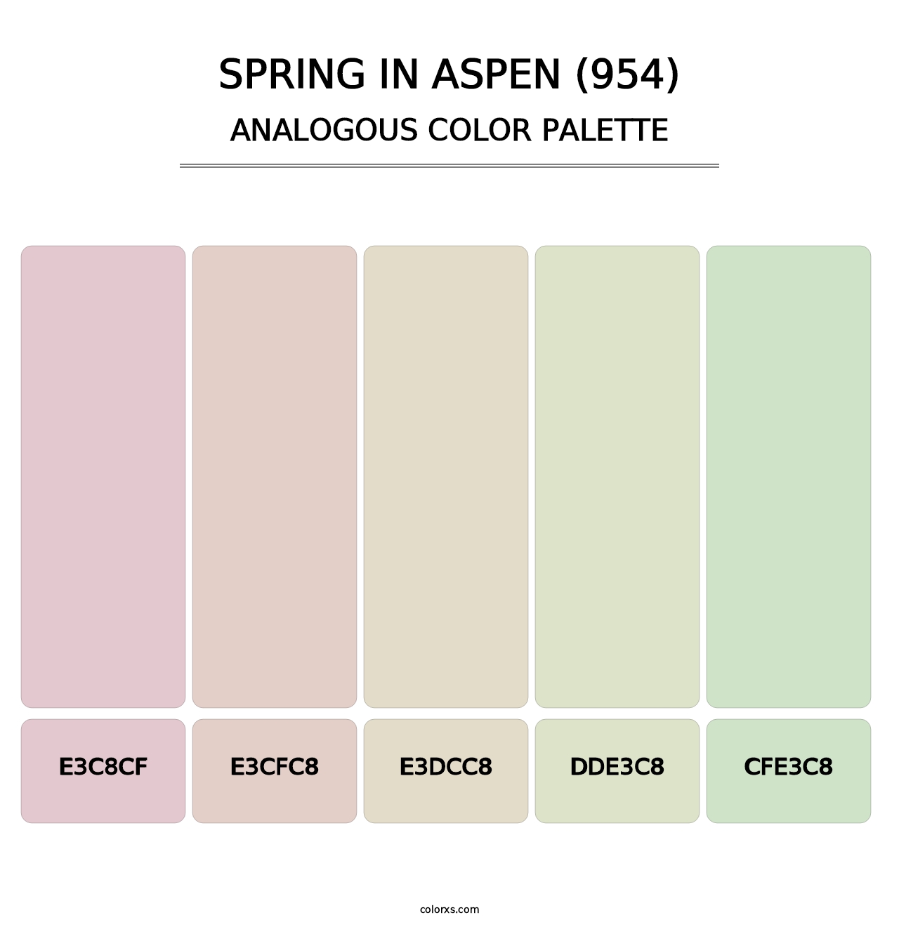Spring in Aspen (954) - Analogous Color Palette