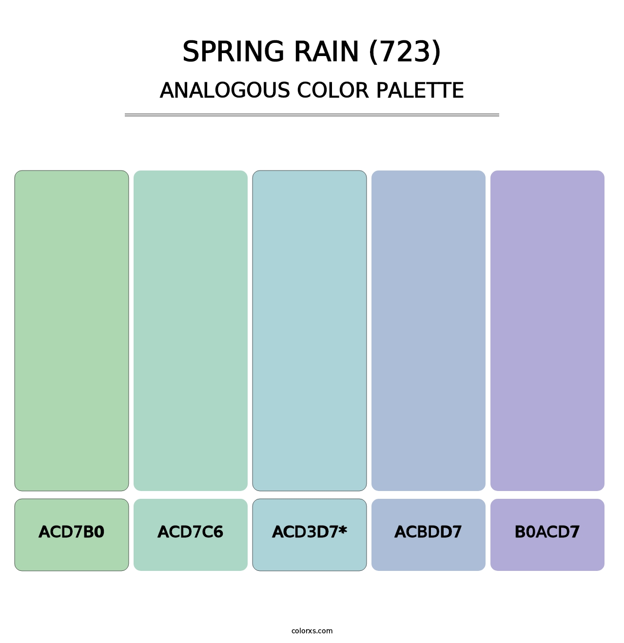 Spring Rain (723) - Analogous Color Palette