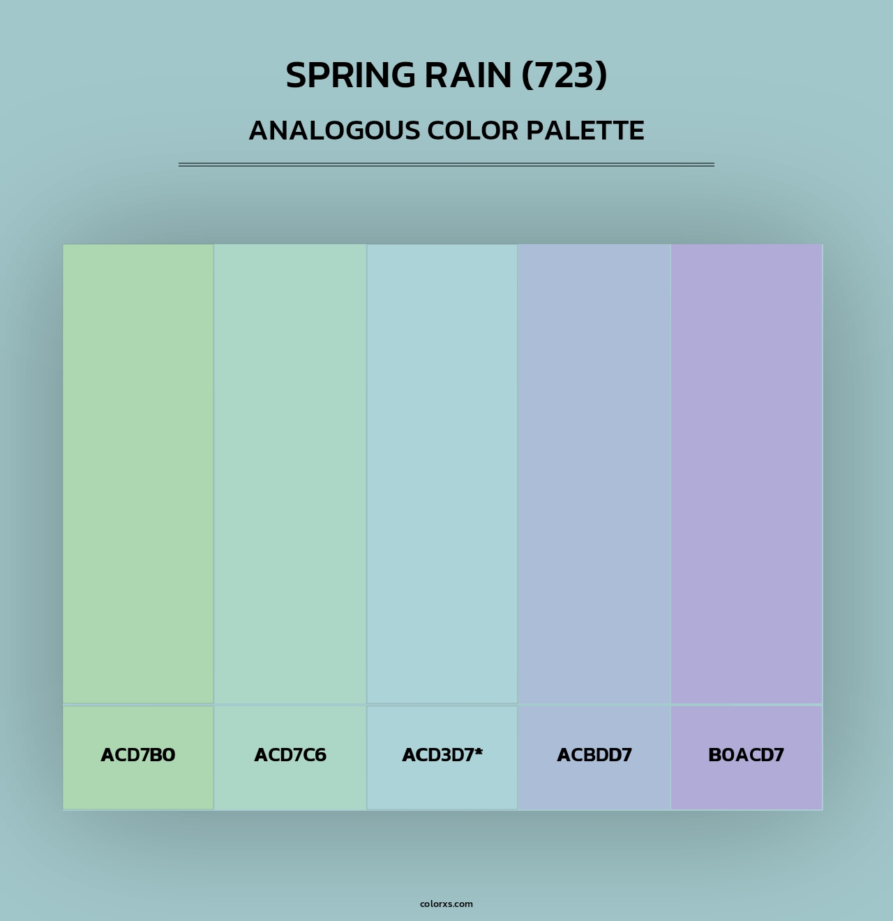 Spring Rain (723) - Analogous Color Palette