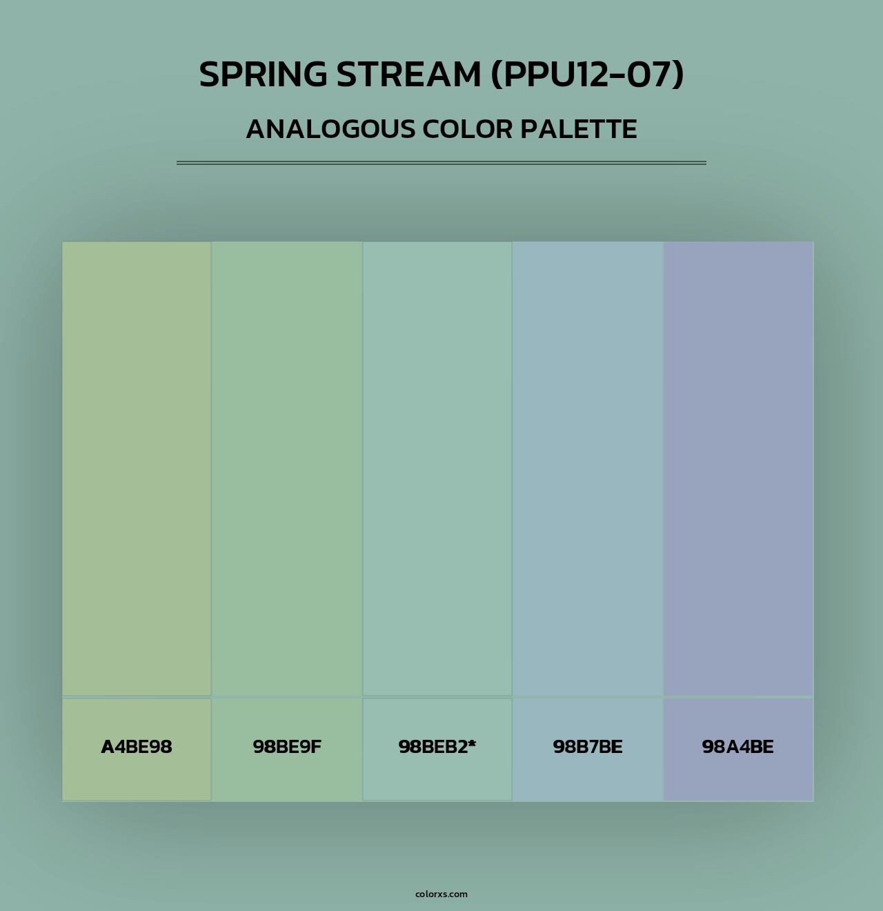Spring Stream (PPU12-07) - Analogous Color Palette