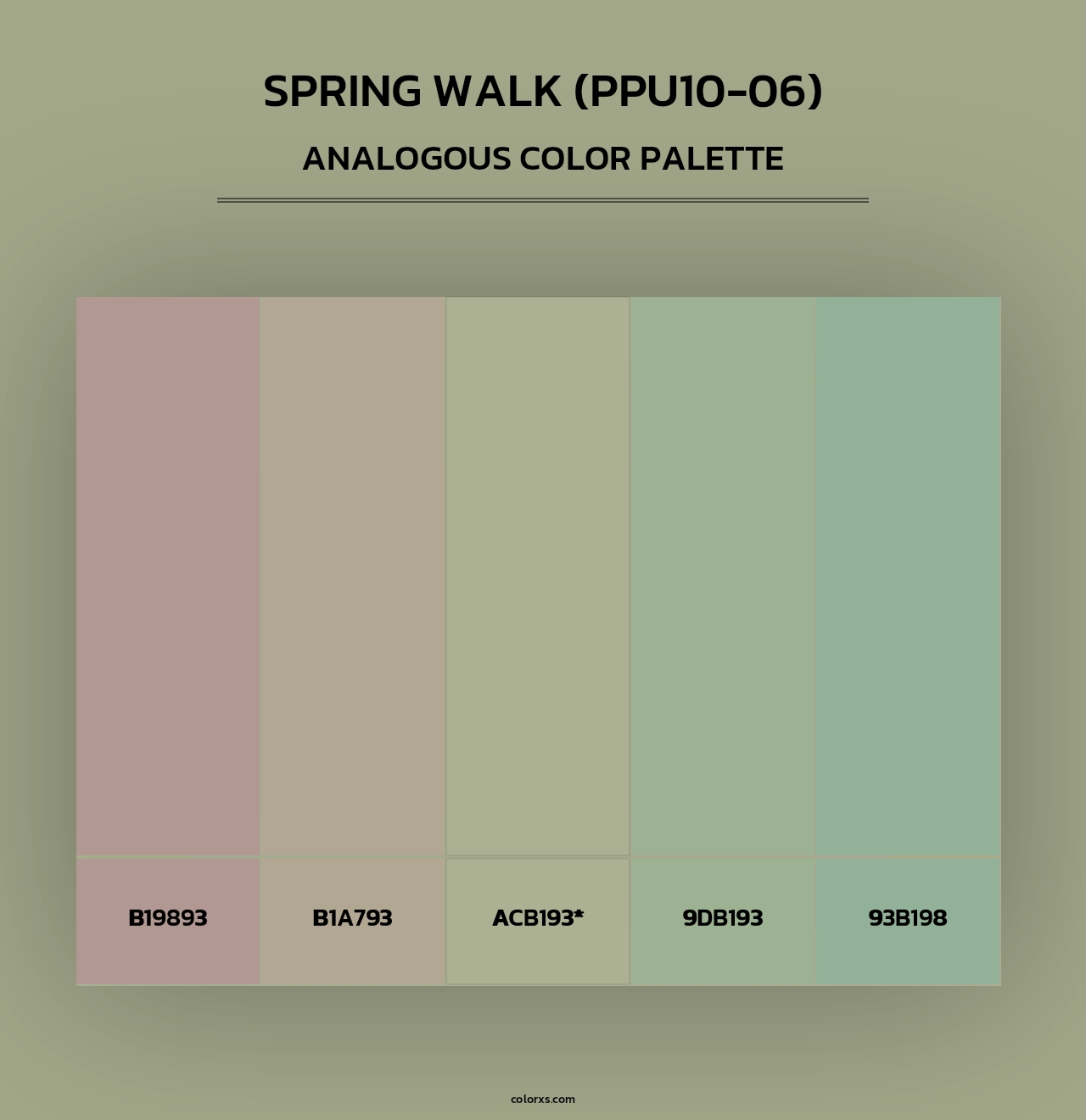 Spring Walk (PPU10-06) - Analogous Color Palette