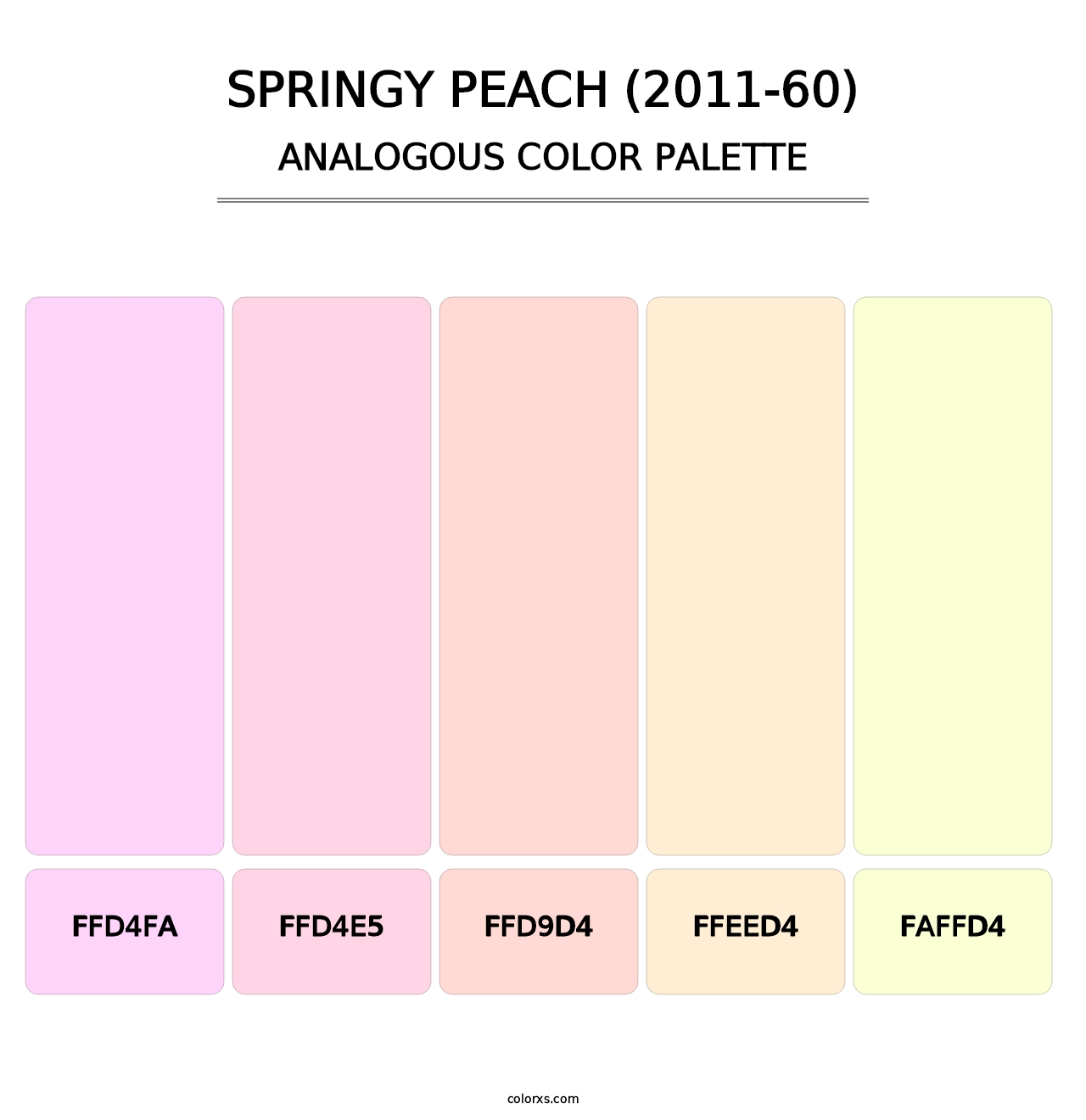 Springy Peach (2011-60) - Analogous Color Palette