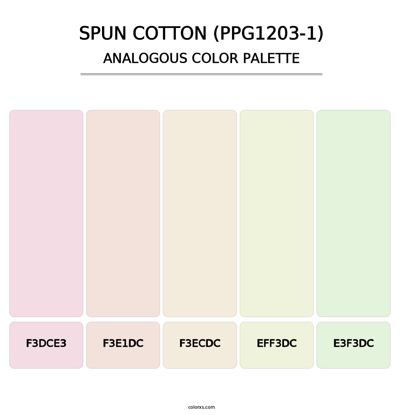 Spun Cotton (PPG1203-1) - Analogous Color Palette