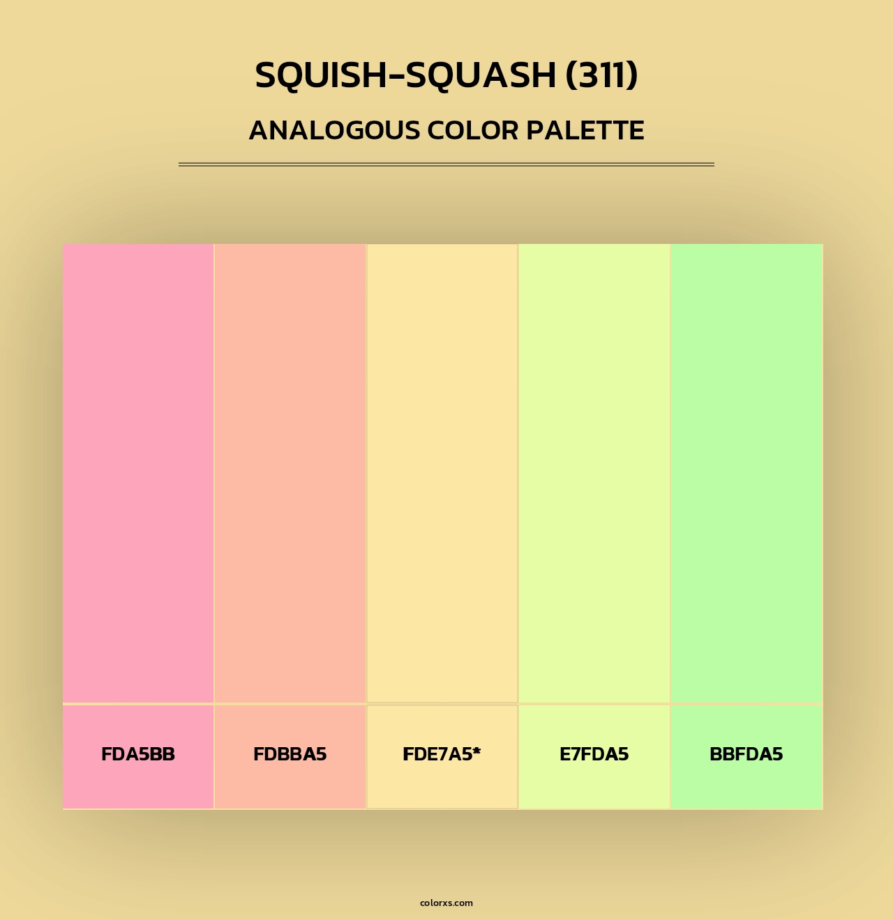 Squish-Squash (311) - Analogous Color Palette