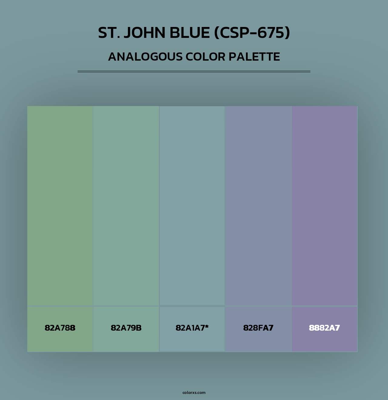 St. John Blue (CSP-675) - Analogous Color Palette