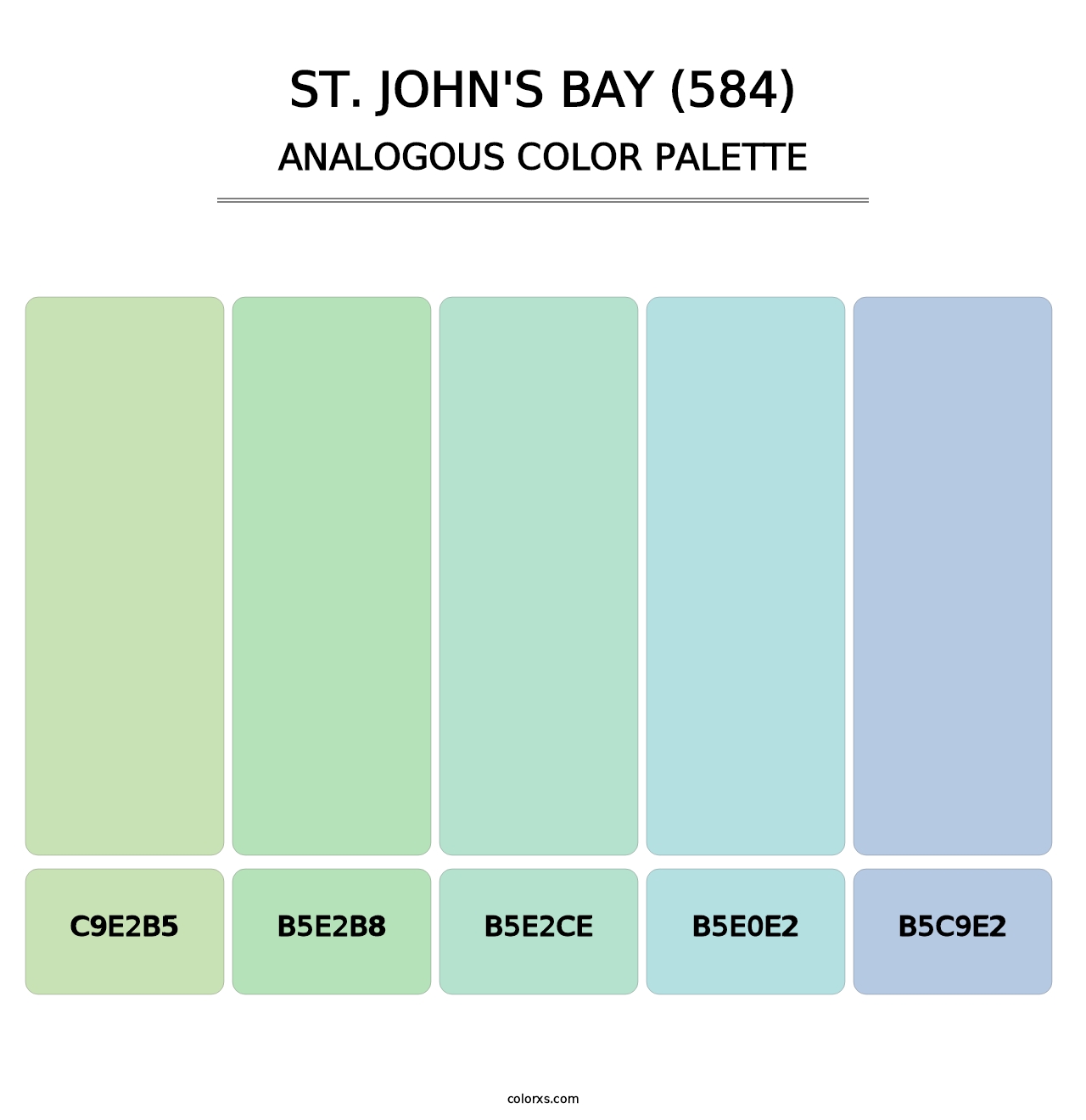 St. John's Bay (584) - Analogous Color Palette
