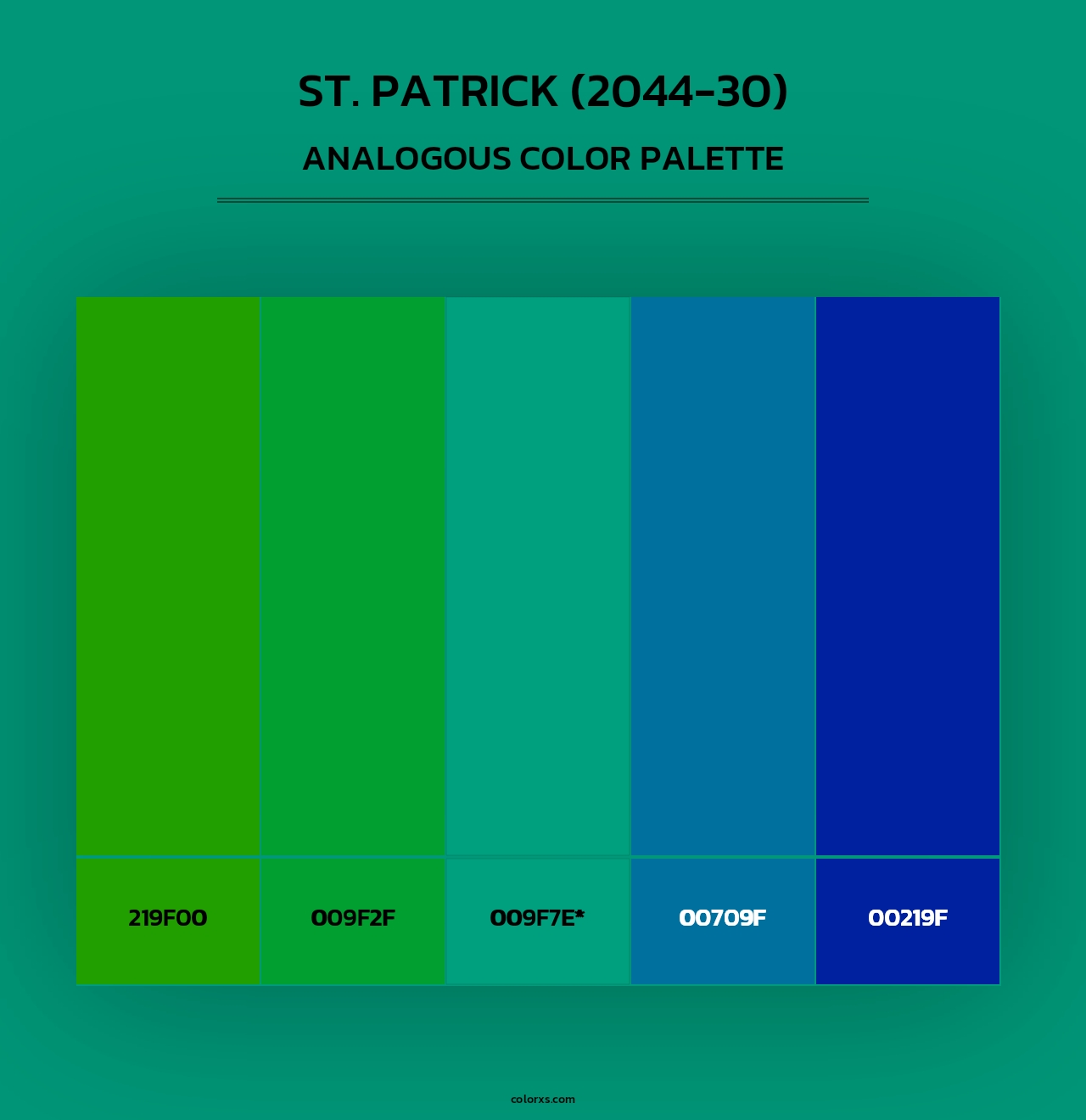 St. Patrick (2044-30) - Analogous Color Palette