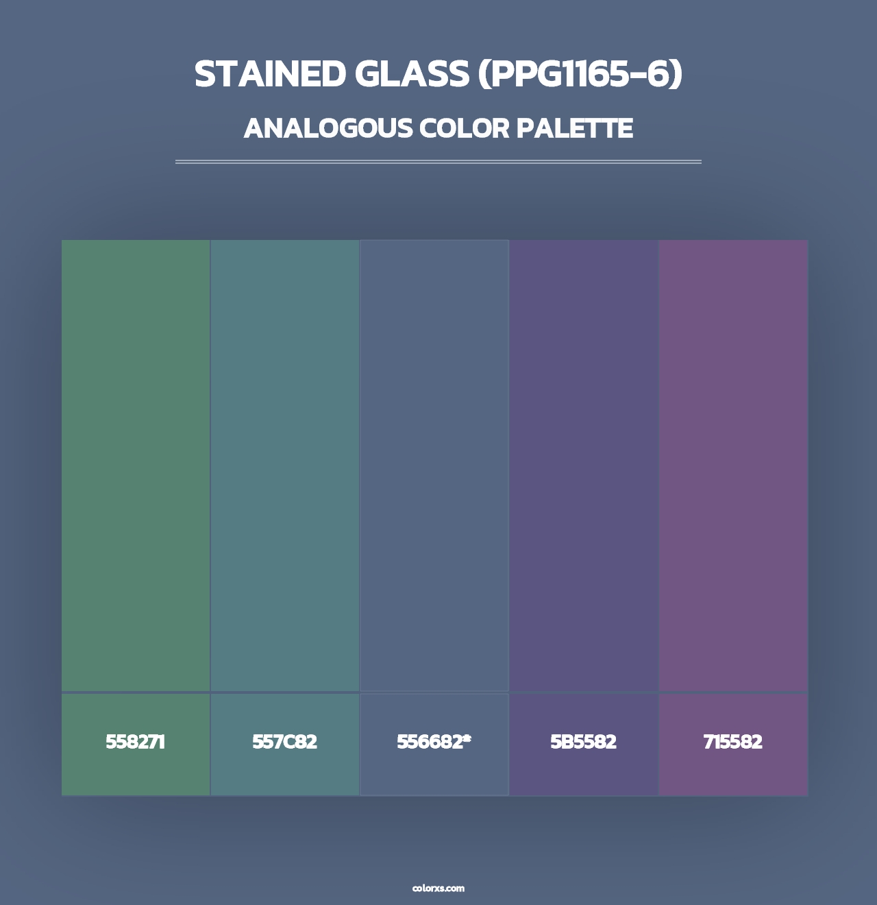Stained Glass (PPG1165-6) - Analogous Color Palette