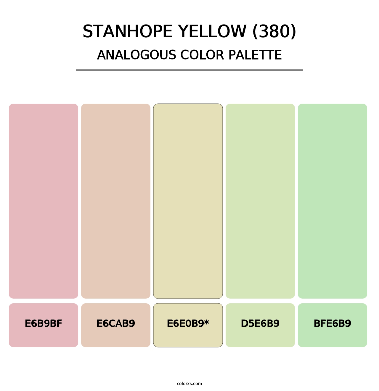 Stanhope Yellow (380) - Analogous Color Palette