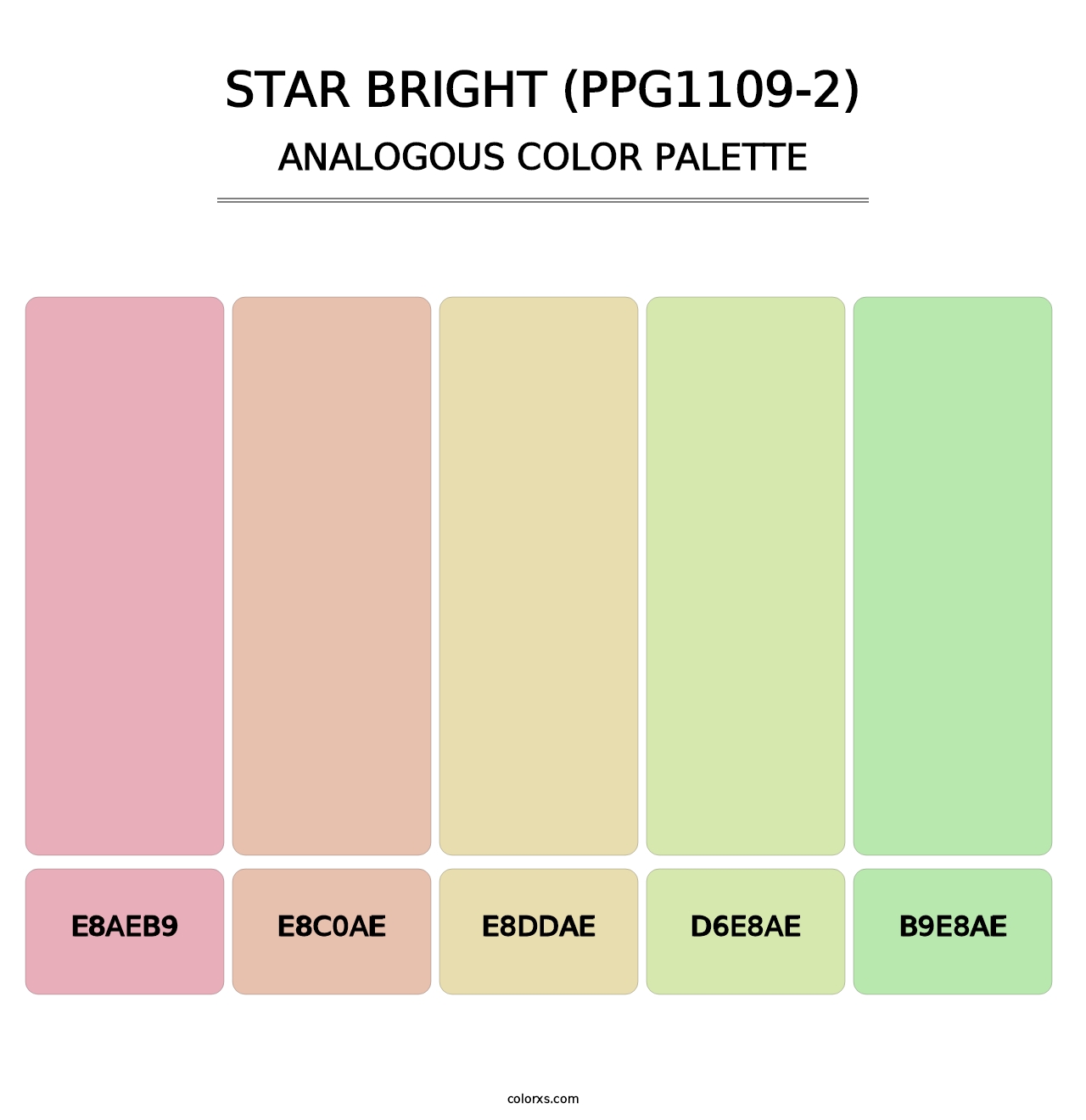 Star Bright (PPG1109-2) - Analogous Color Palette