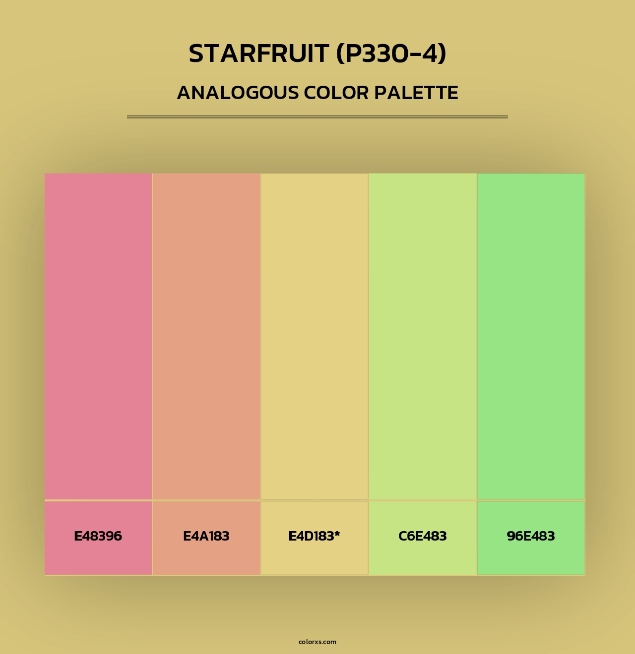 Starfruit (P330-4) - Analogous Color Palette