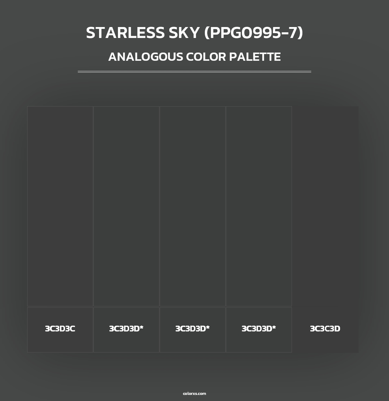 Starless Sky (PPG0995-7) - Analogous Color Palette