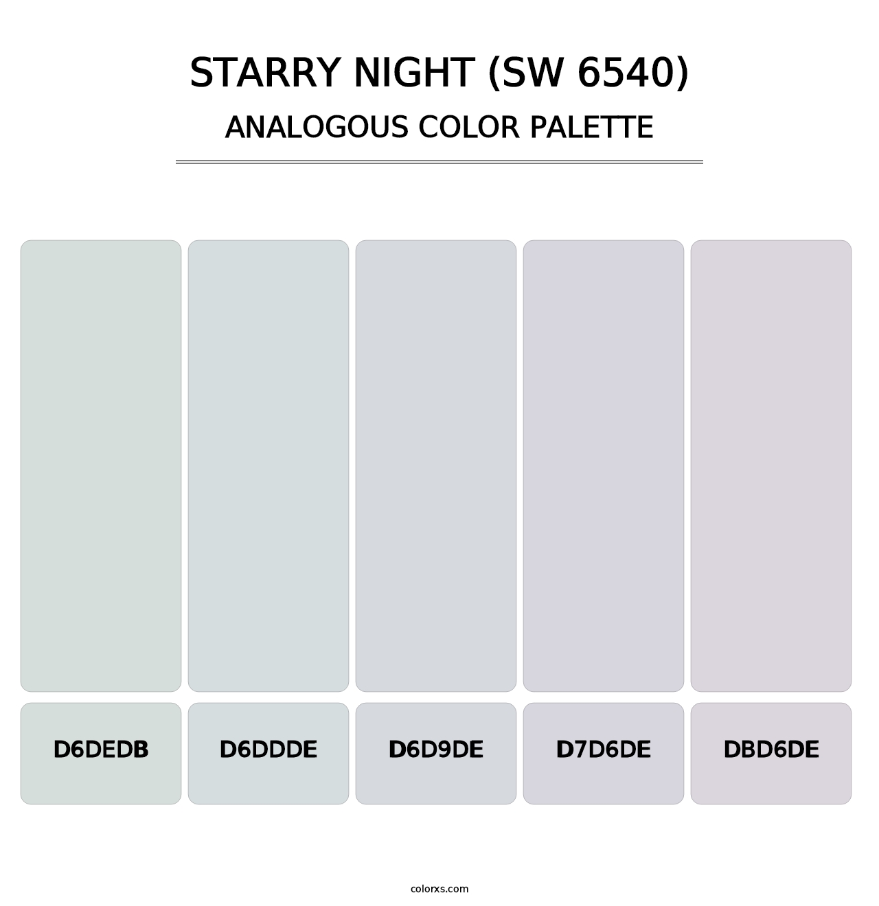Starry Night (SW 6540) - Analogous Color Palette