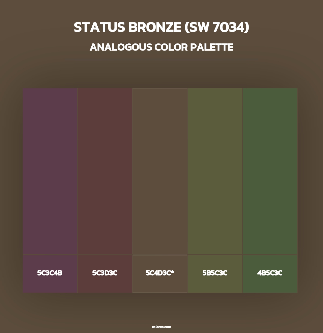 Status Bronze (SW 7034) - Analogous Color Palette