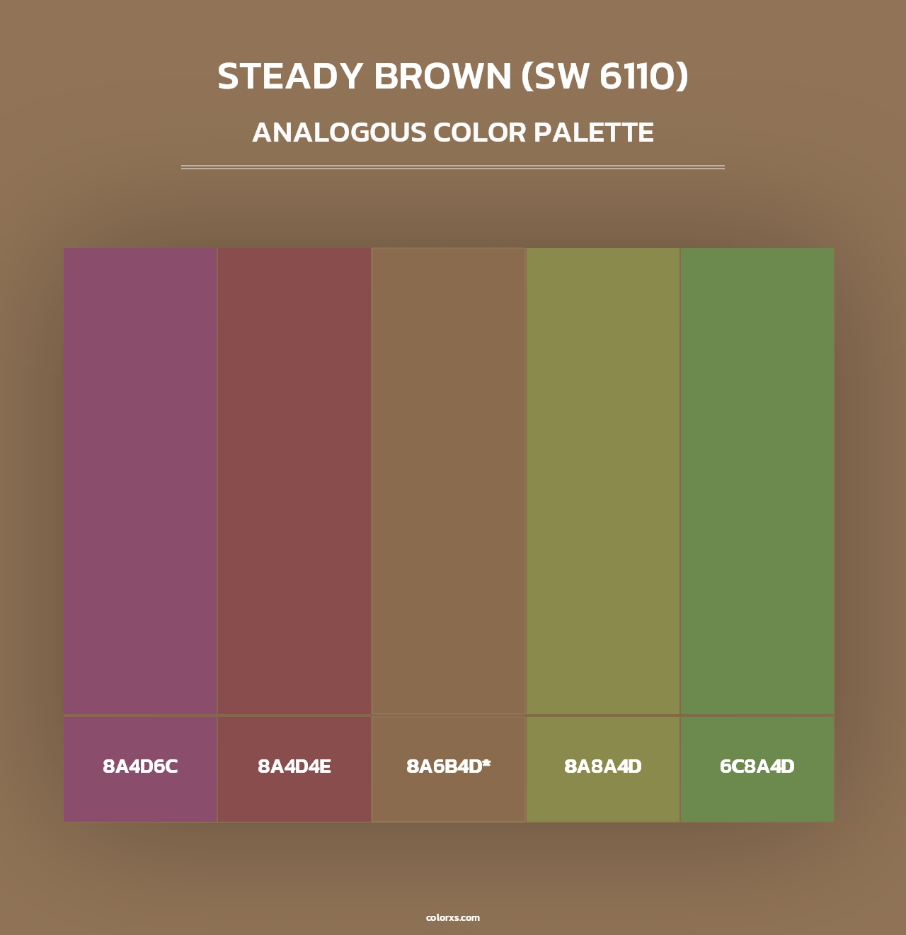Steady Brown (SW 6110) - Analogous Color Palette