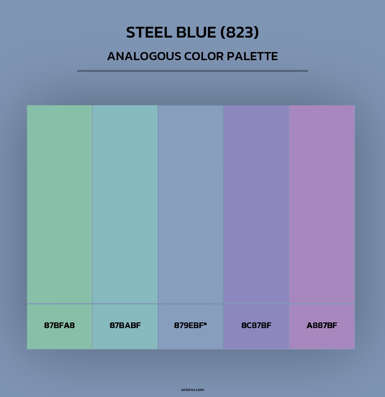 Steel Blue (823) - Analogous Color Palette