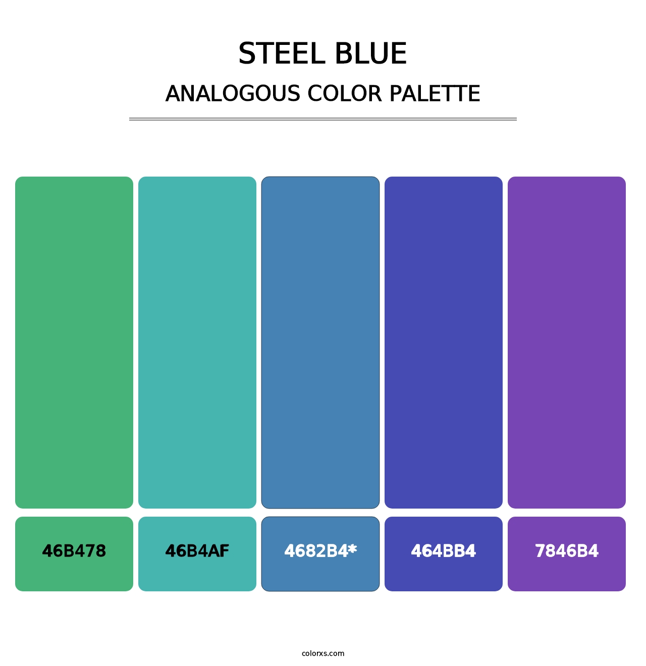 Steel Blue - Analogous Color Palette