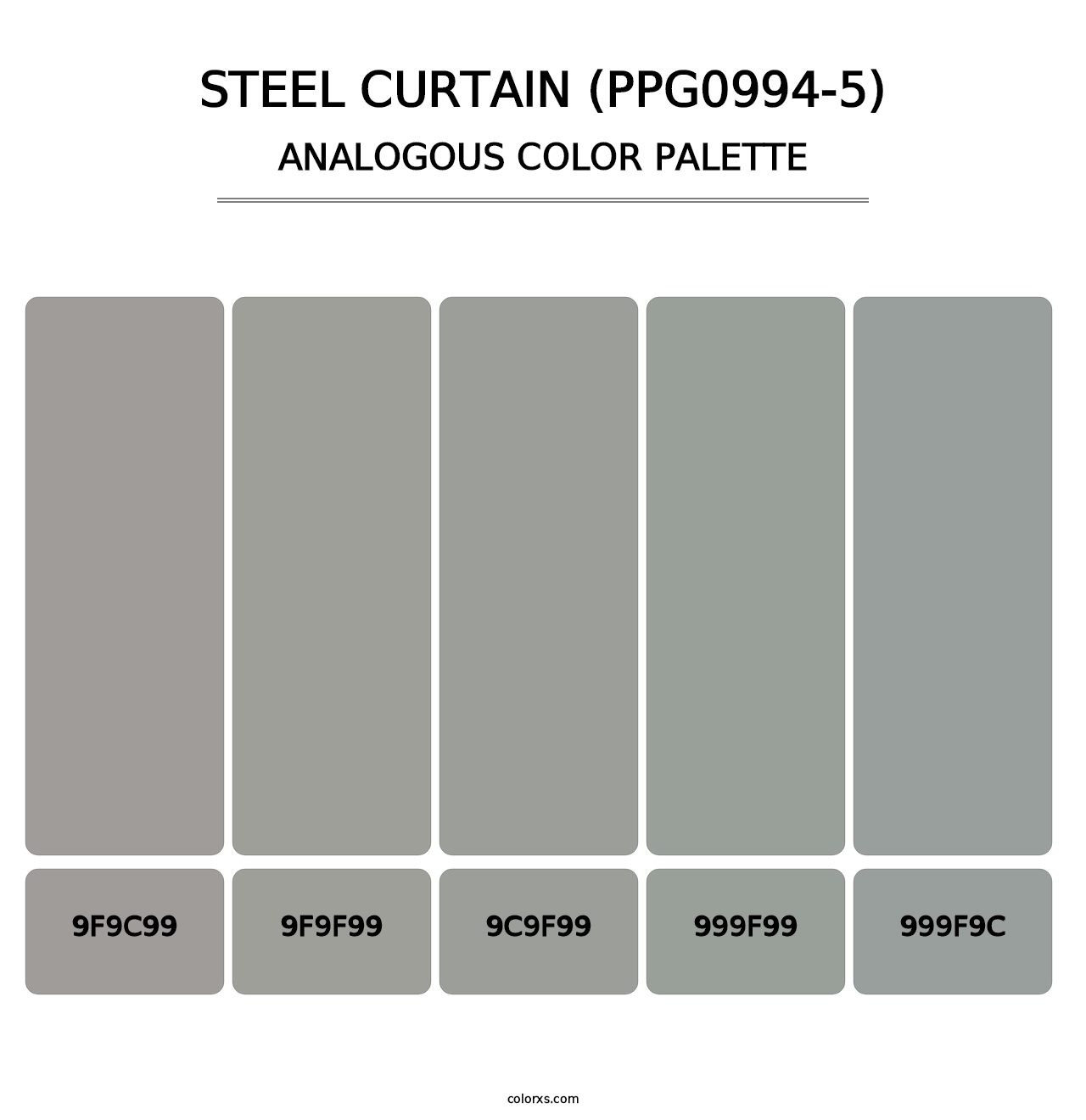 Steel Curtain (PPG0994-5) - Analogous Color Palette