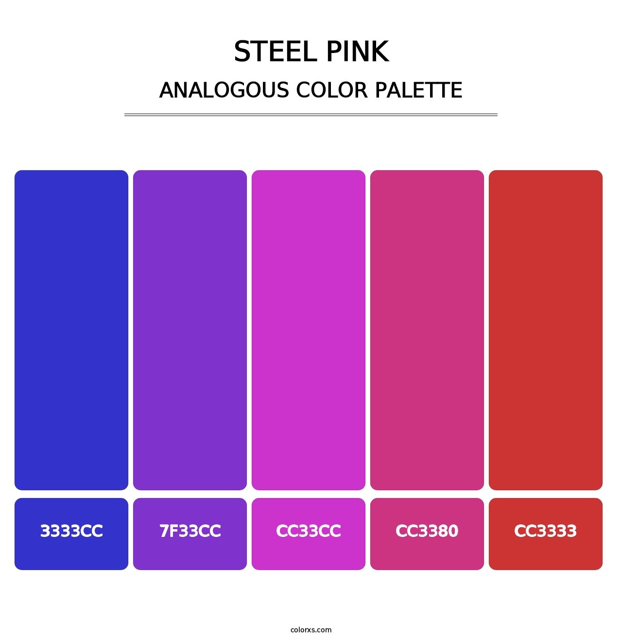 Steel Pink - Analogous Color Palette