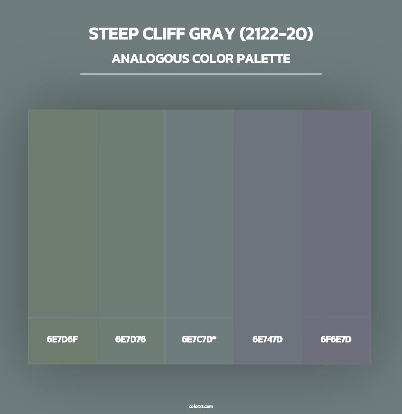 Steep Cliff Gray (2122-20) - Analogous Color Palette