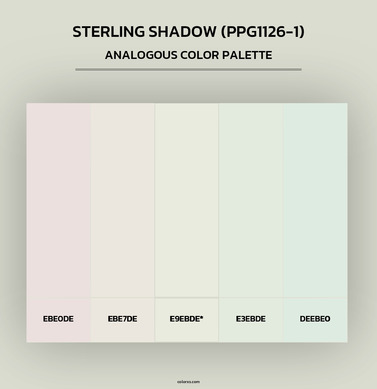 Sterling Shadow (PPG1126-1) - Analogous Color Palette