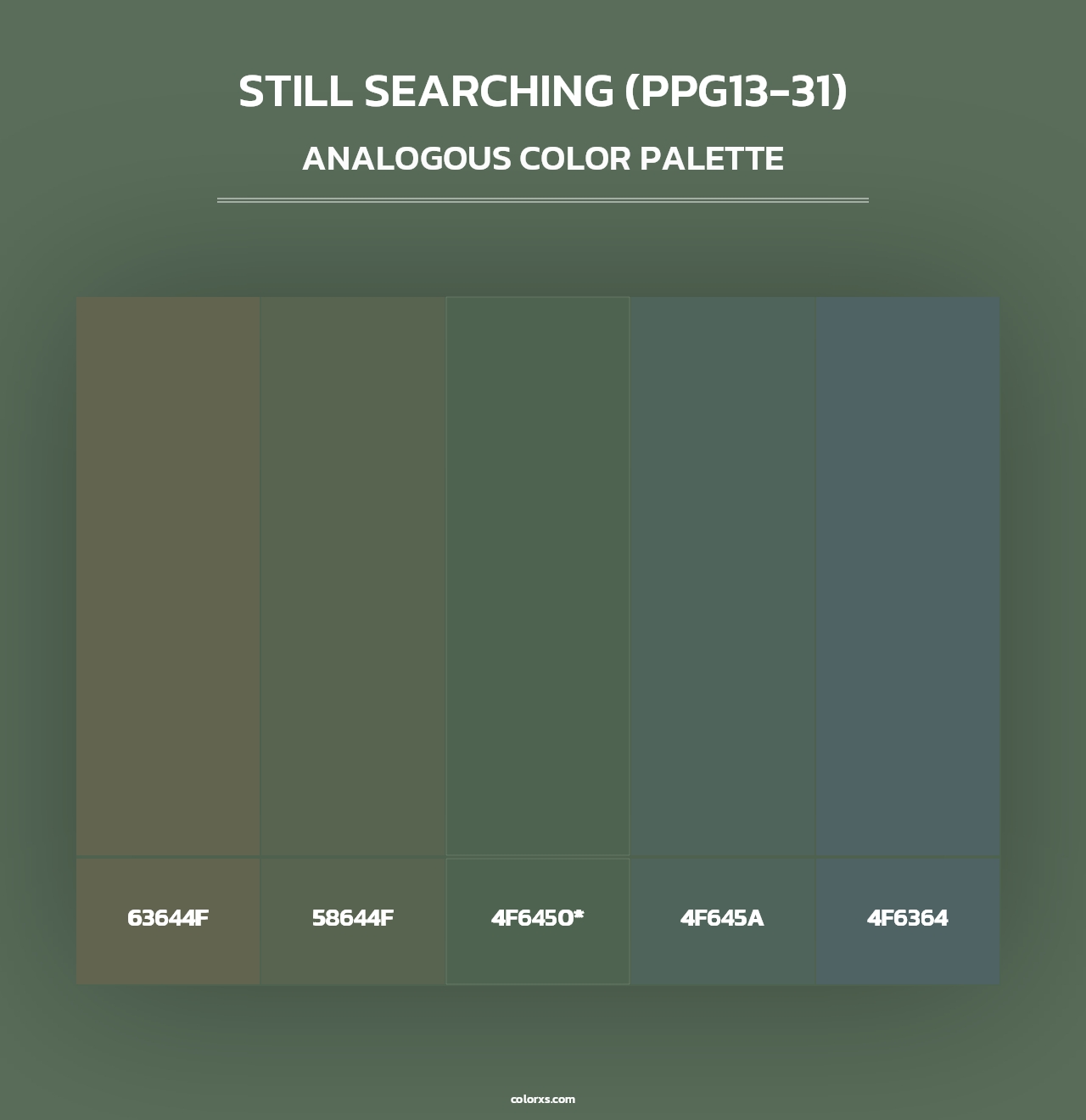 Still Searching (PPG13-31) - Analogous Color Palette