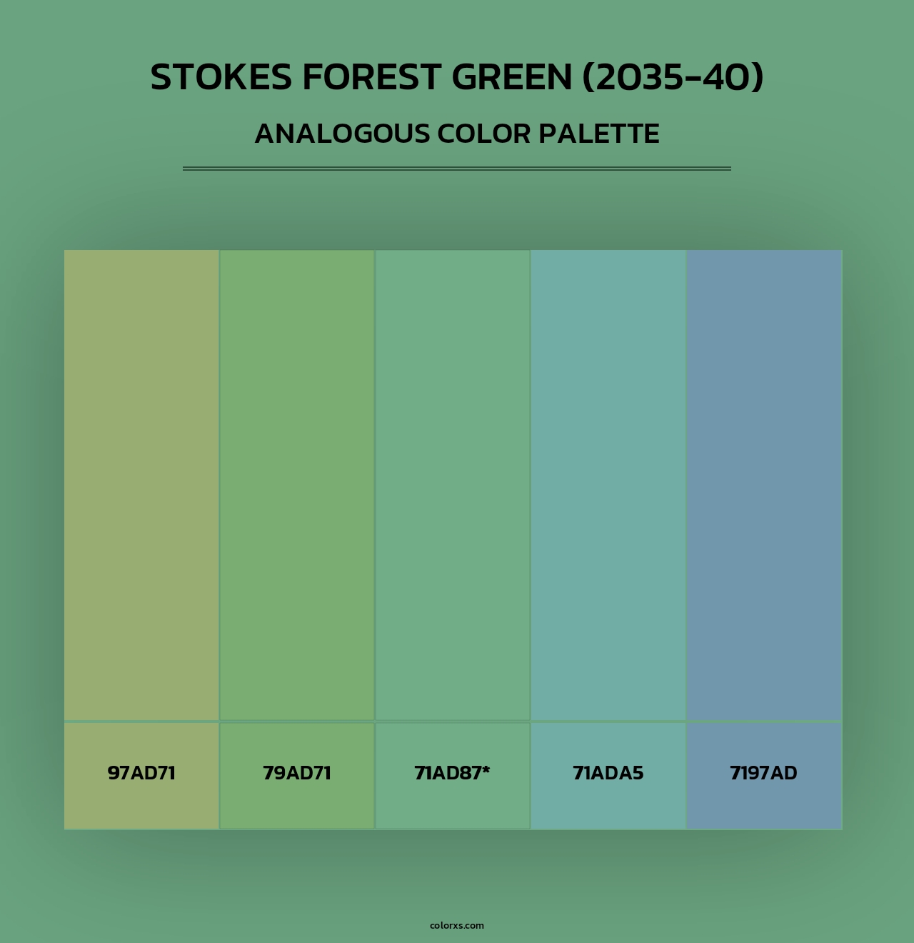 Stokes Forest Green (2035-40) - Analogous Color Palette