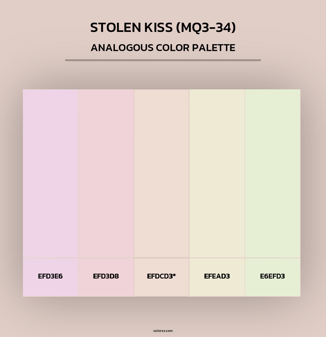 Stolen Kiss (MQ3-34) - Analogous Color Palette